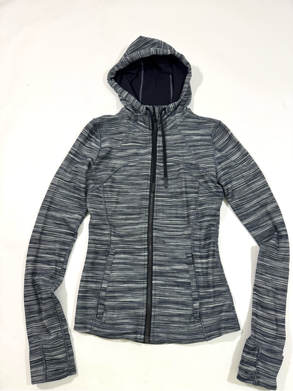Lululemon Hooded Define Jacket *Nulu Heathered Black White